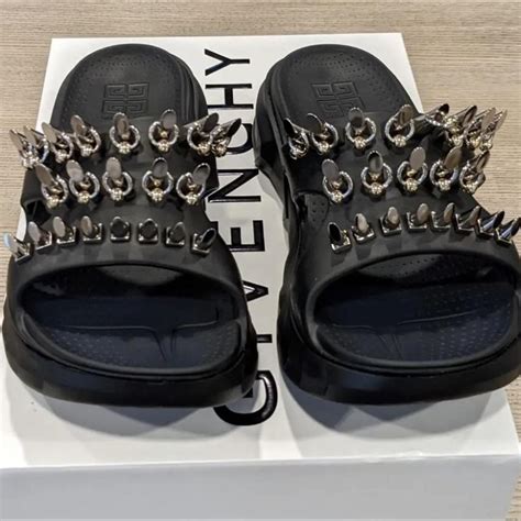 givenchy tape slides|Givenchy marshmallow sandals.